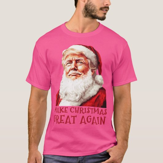 Grappige Kerstman Trump T-shirt (Voorkant)