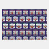 Grappige Kerstman Trump Vrolijk Kerstfeest Inpakpapier Vel (Voorkant 3)