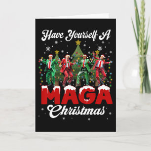 Grappige Kerstman Trump, wens jezelf een vrolijke  Kaart
