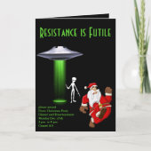 Grappige Kerstman 🎅🛸 UFO Kerstfeest Feestdagen Kaart (Voorkant)