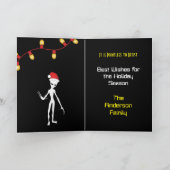 Grappige Kerstman 🎅🛸 UFO Kerstkaart Bedankkaart (Binnen)