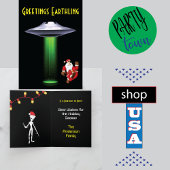 Grappige Kerstman 🎅🛸 UFO Kerstkaart Bedankkaart