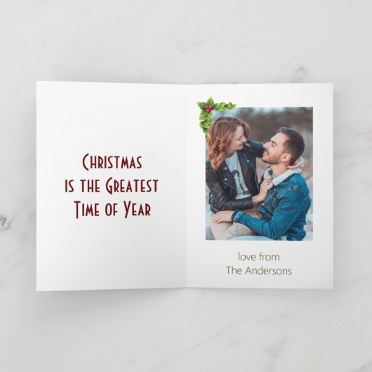 Grappige Kerstman 🎅🛸 UFO Kerstmis Feestdagen Kaart (Binnen)