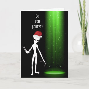 Grappige Kerstman 🎅🛸 UFO Kerstmis Feestdagen Kaart