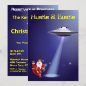 Grappige Kerstman 🎅🛸 UFO Kerstmis Feestdagenkaart (Voorkant / Achterkant)