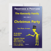 Grappige Kerstman 🎅🛸 UFO Kerstmis Feestdagenkaart (Achterkant)