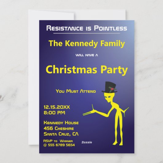 Grappige Kerstman 🎅🛸 UFO Kerstmis Feestdagenkaart (Achterkant)