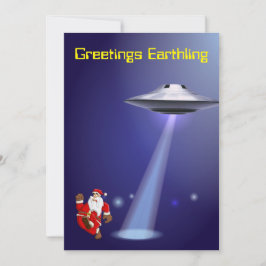Grappige Kerstman 🎅🛸 UFO Kerstmis Kaart