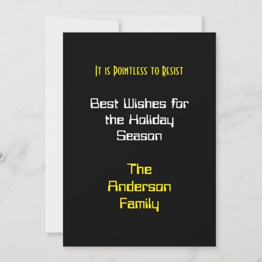 Grappige Kerstman 🎅🛸 UFO Kerstmis Kaart (Achterkant)