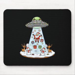 Grappige Kerstman Ufo Levering Gelukkige Rendier S Muismat