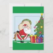 Grappige Kerstman Uitnodigingen (Voorkant)