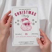 Grappige Kerstman Uitnodigingen Vakantie lacht