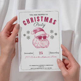 Grappige Kerstman Uitnodigingen Vakantie lacht