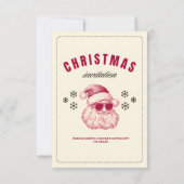 Grappige Kerstman Uitnodigingen Vakantie lacht (Achterkant)