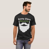 Grappige Kerstman Veiligheid Kerstmis Luie Kostuum T-shirt (Voorkant volledig)