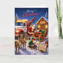 Grappige Kerstman Vernielde de Slepers Bedrijfs Ta
