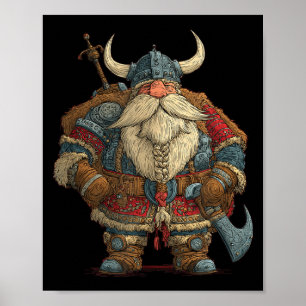Grappige Kerstman Viking Kostuum Voor Jongens En M Poster