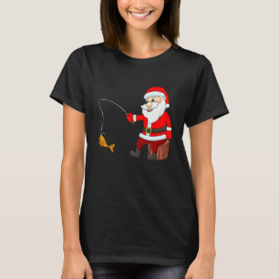 Grappige Kerstman Vissen Kerst Vis Wordplay Kerstm T-shirt