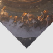 Grappige Kerstman voor de deur Tissuepapier (Detail)