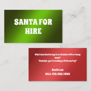 Grappige Kerstman voor Hire Visitekaartje