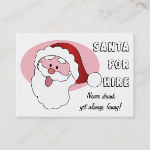 Grappige Kerstman voor Huur visitekaartjes