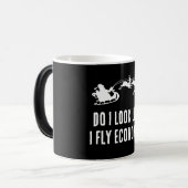 Grappige Kerstman vrolijk Kerstmis - doe ik vliege Magische Mok (Voorkant links)