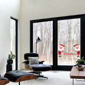 Grappige Kerstman Vrolijke Kerstmis Kleine Zakelij Raamsticker