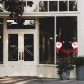 Grappige Kerstman Vrolijke Kerstmis Kleine Zakelij Raamsticker