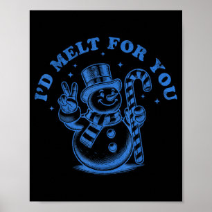 Grappige Kerstman Waarvoor Ik Zou Smelten Poster