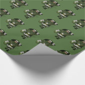 Grappige Kerstman Watermeloenen Boer Cadeaupapier (Hoek)
