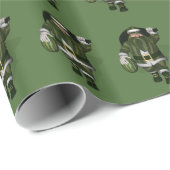 Grappige Kerstman Watermeloenen Boer Cadeaupapier (Rol Hoek)