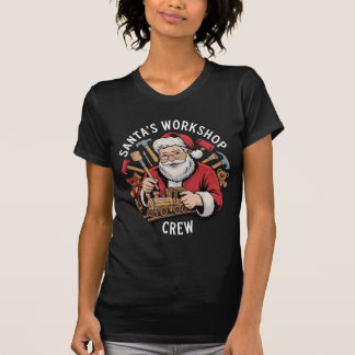 Grappige Kerstman Werkplaats Crew Kerst Helper T-shirt