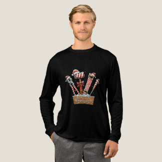 Grappige Kerstman Werkplaats Snoepriet Handyman Ge Tri-Blend Shirt