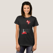 Grappige Kerstman worstelen Kerstmis T-shirt (Voorkant volledig)