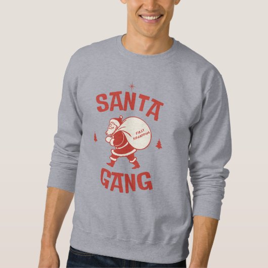 Grappige Kerstman, Xmas Sweatshirt, Lelijke trui, Trui (Voorkant)