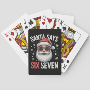Grappige Kerstman Zegt Zes Zeven Kerst 67 Meme Xma Pokerkaarten