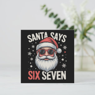 Grappige Kerstman Zegt Zes Zeven Kerstmis 67 Meme  Feestdagenkaart