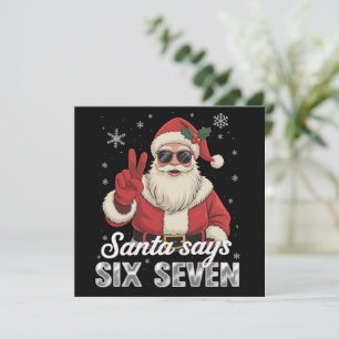 Grappige Kerstman Zegt Zes Zeven Kerstmis 67 Meme  Feestdagenkaart