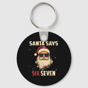 Grappige Kerstman Zegt Zes Zeven Kerstmis 67 Meme Sleutelhanger