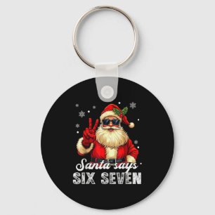 Grappige Kerstman Zegt Zes Zeven Kerstmis 67 Meme Sleutelhanger