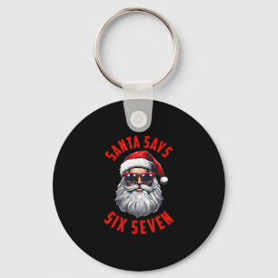 Grappige Kerstman Zegt Zes Zeven Kerstmis 67 Meme Sleutelhanger