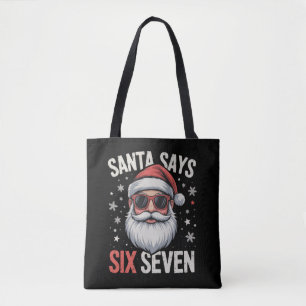 Grappige Kerstman Zegt Zes Zeven Kerstmis 67 Meme  Tote Bag