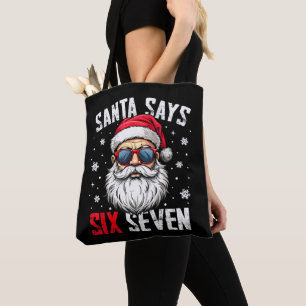 Grappige Kerstman Zegt Zes Zeven Kerstmis 67 Meme  Tote Bag