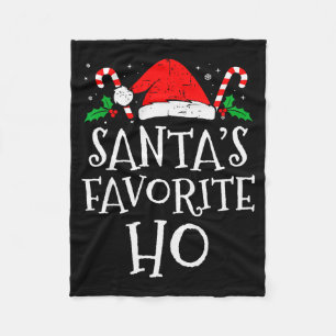 Grappige Kerstmannen Favoriete Ho Stoute Pyjama Fleece Deken