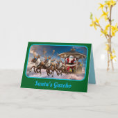 Grappige Kerstmanprieel Kerstmis Kaart (Gele Bloem)