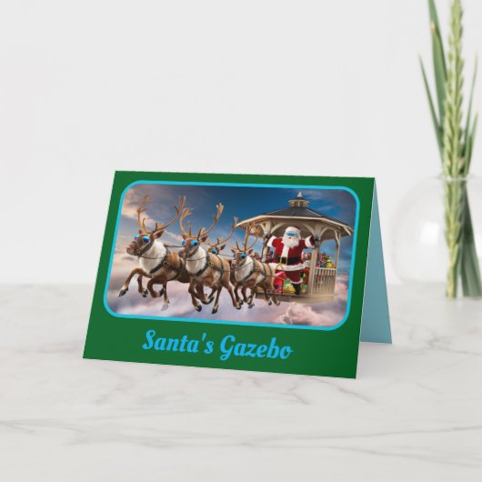 Grappige Kerstmanprieel Kerstmis Kaart (Voorkant)