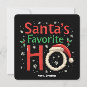 Grappige Kerstman's Favoriete Ho Xmas Pyjama Kaart