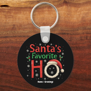 Grappige Kerstman's Favoriete Ho Xmas Pyjama Sleutelhanger