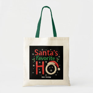 Grappige Kerstman's Favoriete Ho Xmas Pyjama Tote Bag