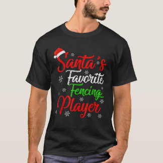 Grappige Kerstman's favoriete schermspeler Kerstmi T-shirt